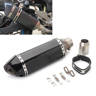 Silenciadores de escape universales para moto tubo fibra de carbono accesorios para moto Foto 1 de 4