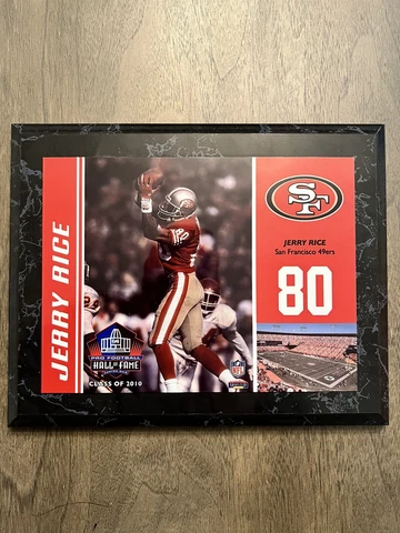 Jerry Rice Hall Of Fame Plaque 2010 49ers Cover