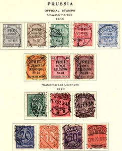 OPC 1903-20 Alemania Prusia Juegos Usados 46811 - Imagen 1 de 1