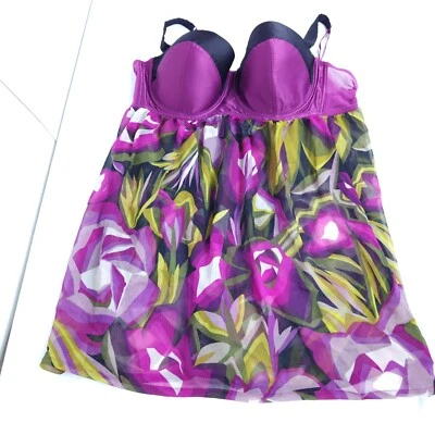 Missoni Mujer Magenta Transparente Con Aros Sin Acolchado Sujetador Babydoll Lencería Vestido XL Foto 1 de 4