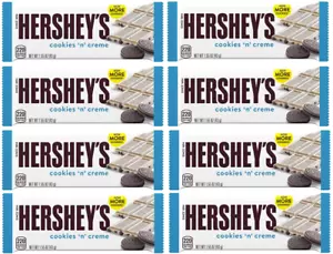 900519 8X 43G BAR HERSHEY'S HERSHEYS COOKIES 'N' CREME WHITE CHOCOLATE BAR - Picture 1 of 1