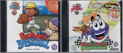 Putt Putt Enters The Race & Backyard Baseball Pc New XP 2 Fun Kid Games - Image 1 of 2