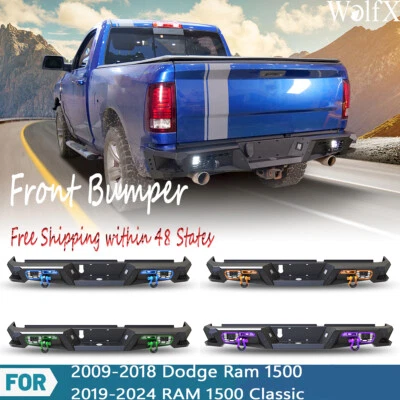 LED Rear Bumper+D-Rings For 2009-2018 Dodge Ram 1500/2019-2024 RAM 1500 Classic - Image 1 of 4