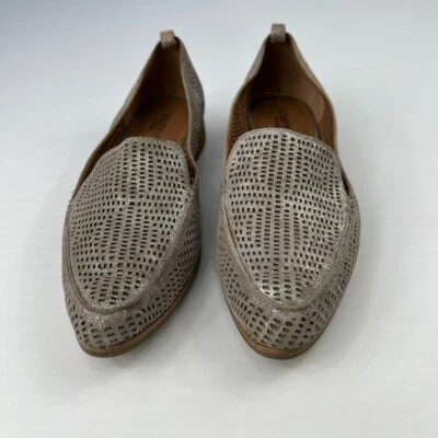 Mocasín Crown Vintage Mujer 7.5 M Veneta Corte Láser Cuero Plateado Fiesta Core Go Foto 1 de 4