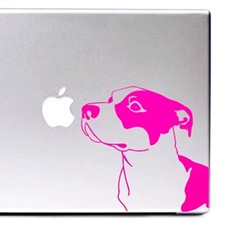Hot Pink Pit Bull Vinyl Decal by artist Ivy Bee-Pitbull Decal-Free Shipping Asap