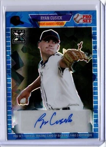 RYAN CUSICK 2021 Leaf Pro Set Metal Baseball BLUE CRYSTALS XRC AUTO 2/25 - Picture 1 of 3