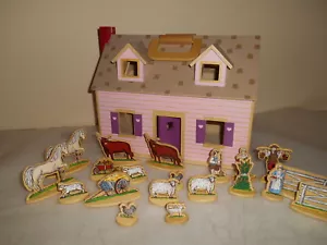 34 piezas muebles de madera MELISSA DOUG plegables y go para casa de muñecas extras para personas - Imagen 1 de 4