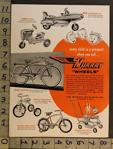 1954 PEDAL CAR SPACE JET TRACTOR BICYCLE TRICYCLE BABY WALKER MURRAY TOY AD TM53 - Foto 1 di 1