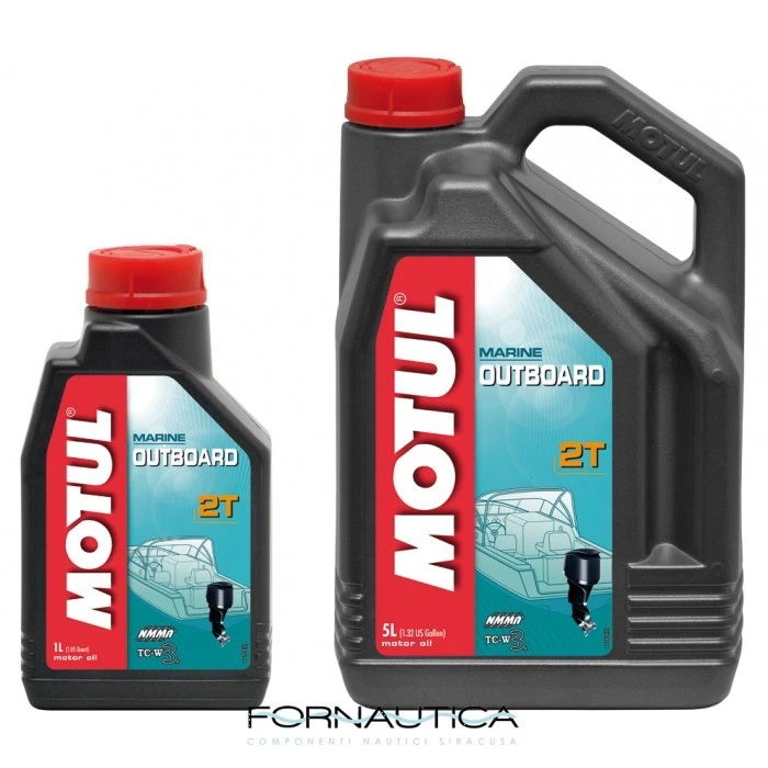 OLIO MISCELA MOTUL PER MOTORE FUORIBORDO 2 TEMPI OUTBOARD 2T TC-W3 5 LT. NAUTICA - Immagine 1 di 1