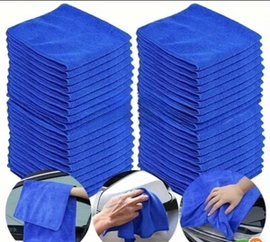 10x Mikrofasertuch Blau Putzlappen Politur Autolack Möbel 30cm - Bild 1 von 2