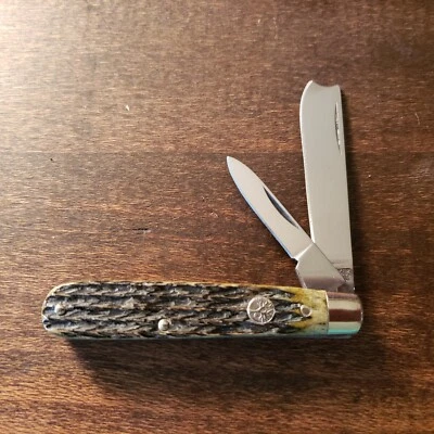 Navaja de Bolsillo Plegable Marca Boker Tree Brazo de Afeitar Hueso Plantilla Hecha en Argentina Foto 1 de 4