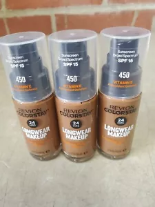 Revlon Colorstay Longwear Makeup Combination/Oily Skin 450 Mocha Lot Of 3 - Picture 1 of 3
