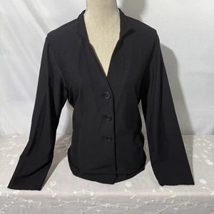 NWT Eileen Fisher Stretch Fitted 3 Button Jacket "From Morning Yoga to Dinner" - Picture 1 of 11