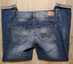 PARIS BLUES TALLA 7 SEXY SUPER ELÁSTICO CAPRI MUJER TIRO MEDIO AZUL CAPRI JEANS - Imagen 1 de 10