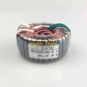 1Pc 30W 30VA Input 220V Output 20V Toroidal Transformer - Picture 1 of 2