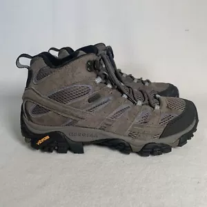 Merrell Moab Mid Waterproof Women US 8.5 Lace Up Hiking Boots Outdoor - Picture 1 of 13