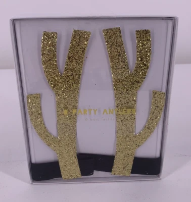 Paquete de 8 diademas negras brillantes doradas Meri Party Antlers nuevas en paquete Foto 1 de 3