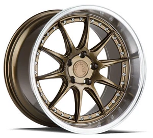One 18x10.5 AodHan DS-07 5x114.3 +22 Bronze w/Machined Lip Wheel - Picture 1 of 3