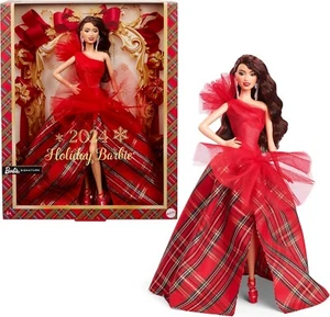 Holiday Barbie Doll Signature 2024 Seasonal Collector Toy Dark Brown Hair Color - Picture 1 of 6