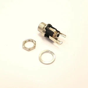 2.1MM X 5.5MM METAL PANEL MOUNT DC PLUG SOCKET JACK - Picture 1 of 3
