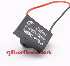 Condensador condensador de arranque ventilador de techo 5 piezas CBB61 1.5UF 450V - Imagen 1 de 4