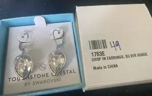 Orecchini a goccia Touchstone Cristallo di Swarovski, paralume argento 1763E - Foto 1 di 1