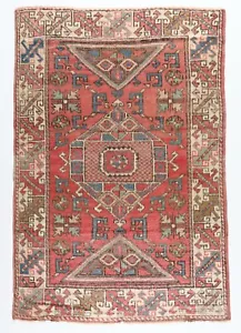 Tappeto turco annodato a mano, tappeto vintage, tappeto decorativo tribale - Foto 1 di 12