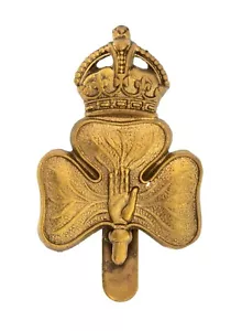 14th Royal Irish Rifles tapa insignia latón metal - Imagen 1 de 1