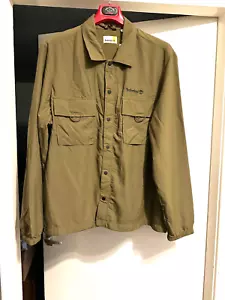 Timberland Men's Army Green Lined Twin Pocket Utility Overshirt £145 Authentic - Picture 1 of 9