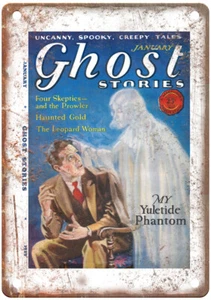 1929 Pulp Cover Ghost Stories v06 n01 Retro Look Reproduction Metal Sign J1484 - Picture 1 of 2