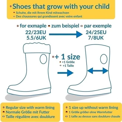 CLUB4BRANDS Rain Boots for Children | Wellies with Detachable Warm Lining | | Wellington...