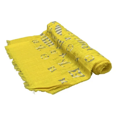 LOUIS VUITTON (LOUIS VUITTON) Etole Collage Monograma Estola (chal) Amarillo x Gra Foto 1 de 4