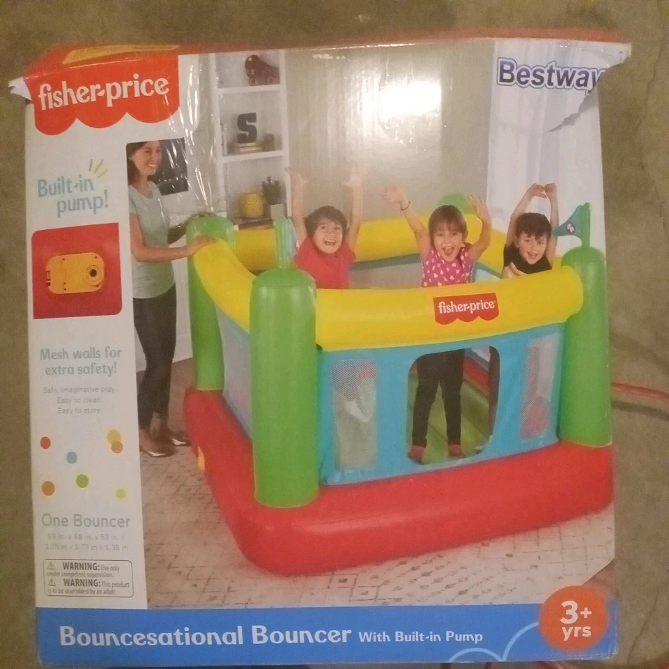 Fisher-Price 15264 Bounceational Bounce House 带内置泵 — 第 1/1 张图片