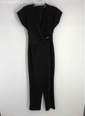 Mono Express para mujer negro manga corta espalda pierna recta pieza talla XS Foto 1 de 4