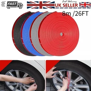 8M Auto Mozzo Ruota Cerchio Protezione Bordo Anello Protezione Pneumatici Adesivo Linea Striscia 4 Colori - Foto 1 di 22