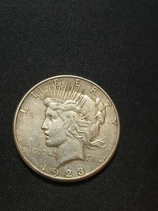 1923-SLiberty Peace Silver Dollar Coin - Picture 1 of 3