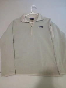 Patagonia Better Sweater Women M Medium Cream 1/4 Zip Fleece Jacket Deep White - Picture 1 of 14