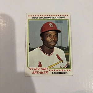 1978 Topps - Record Breaker #1 Lou Brock St. Louis Cardinals EX + kostenloser Versand - Bild 1 von 7