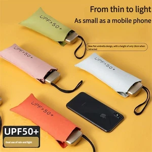 Portable Rain Umbrella Pocket Compact Mini Umbrella 6 Fold Sun Umbrella US - Picture 1 of 30