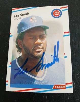 Fleer 1988 - #433 Lee Smith autógrafo firmado Chicago Cubs casi nuevo-como nuevo  Foto 1 de 2