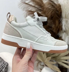 Shu Shop Women’s Taupe Suede Romi Sneakers Size 9 NIB - Picture 1 of 9