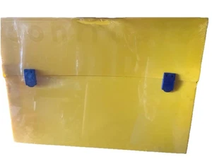 cartellina valigetta scuola disegno arte polionda 53x38x4 gialla manico Blu - Foto 1 di 1