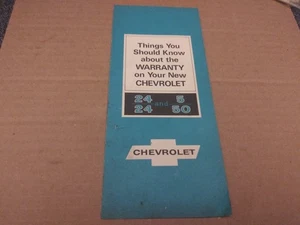 1967 ORIGINAL CHEVROLET/ CORVETTE/CAMARO/CHEVELLE 24/24+5/50 WARRANTY MANUAL - Bild 1 von 2