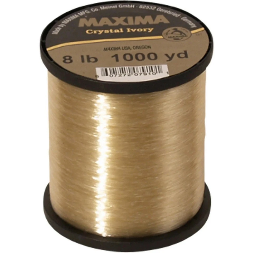 Maxima Crystal Ivory Guide Spools 900 Yds.- 15 Lb.