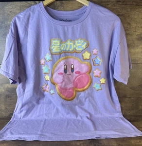 Rare "Kirby of the Stars" Official Japanese Nintendo Purple Shirt Size Large - Picture 1 of 4