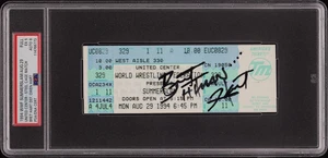 Boleto de verano WWF 1994 firmado por Bret Hart centro unido - Bret vs Owen Hart - Imagen 1 de 2