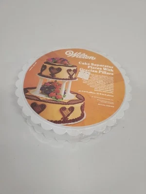 Plato separador de pasteles Wilton 1976 vintage 8" pilares griegos 2103-833  Foto 1 de 4