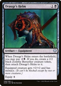 X 4 Elmetto Draugr's quasi nuovo Kaldheim KHM 088 MTG Magic The Gathering - Foto 1 di 1