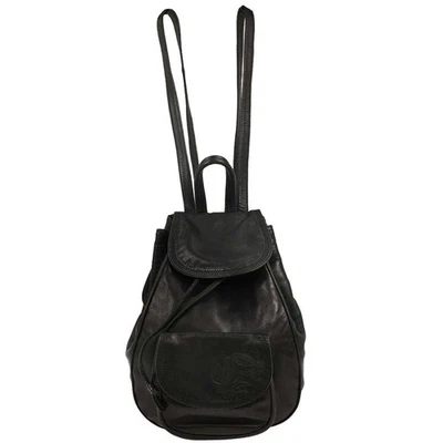 Mochila Loewe de cuero negro con cordón AQ00483 Foto 1 de 4
