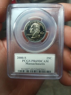 2000-S Massachusetts Statehood Quarter. PCGS PF-69 Deep Cameo! GORGEOUS! - Image 1 of 2